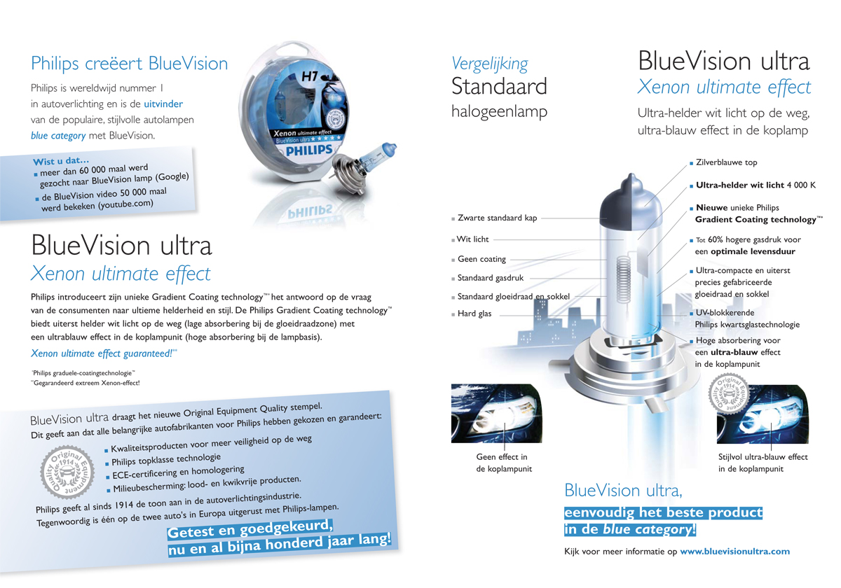 Philips automotive - BlueVision ultra product brochure - inside -Dutch version